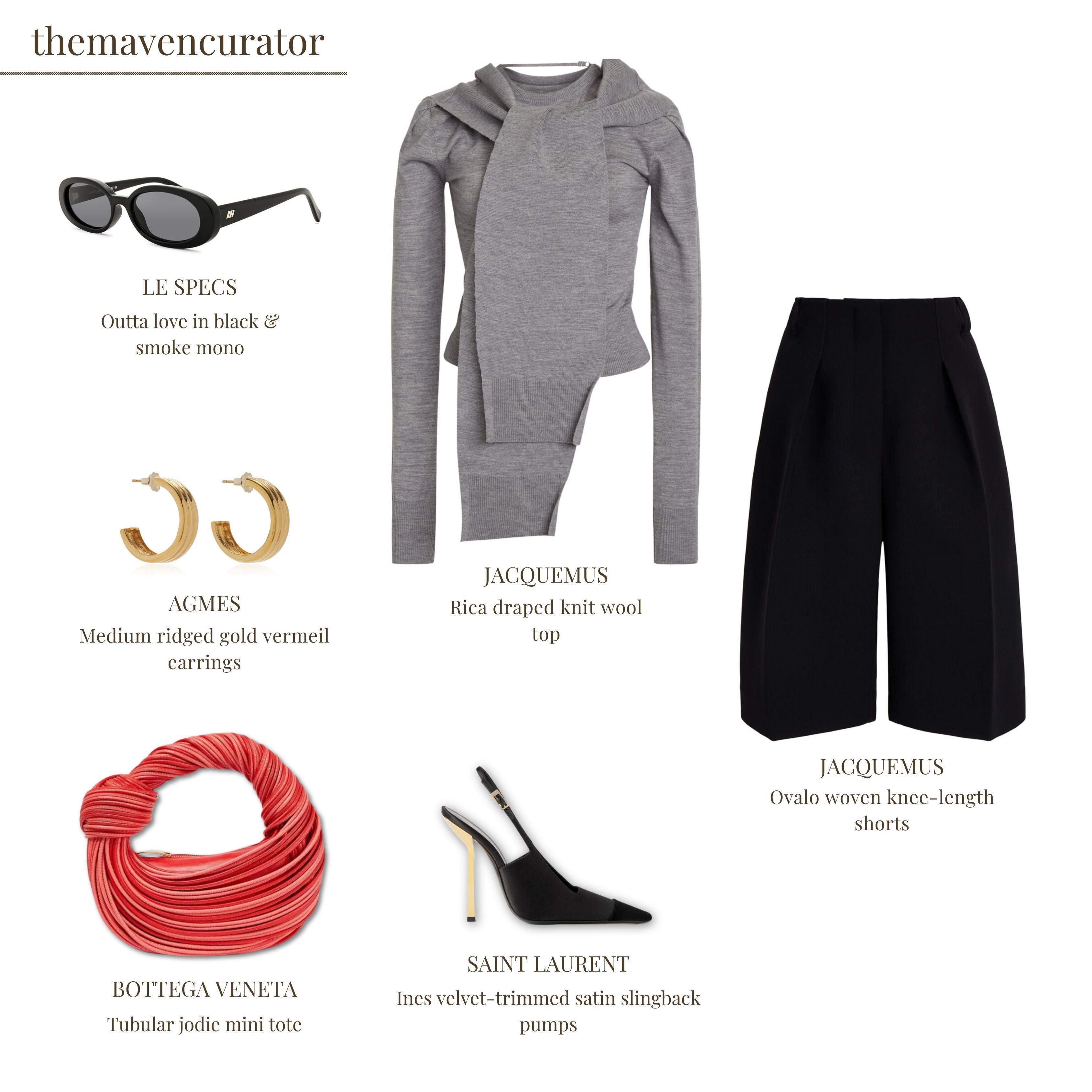 JACQUEMUS Bermuda Pleated Shorts In Black