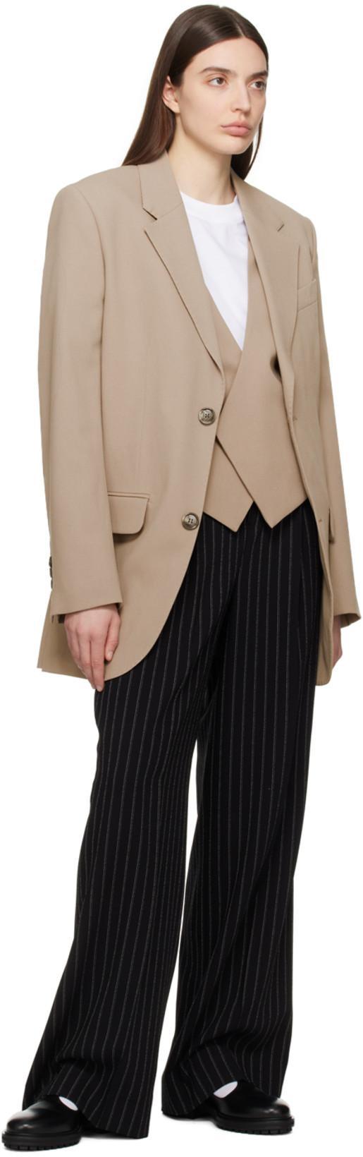 AMI ALEXANDRE MATTIUSSI Ami Chocolate Brown Wool Cargo Trousers