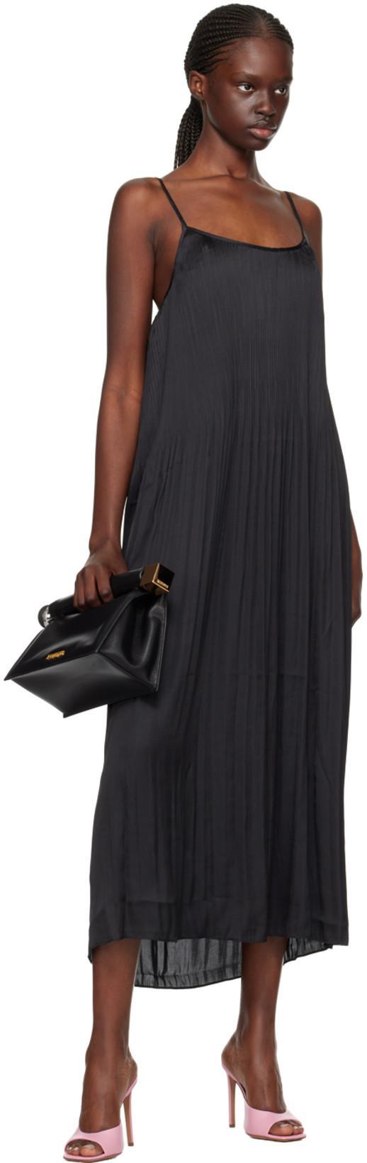 JACQUEMUS La Petite Pochette Rond Leather Clutch In Black