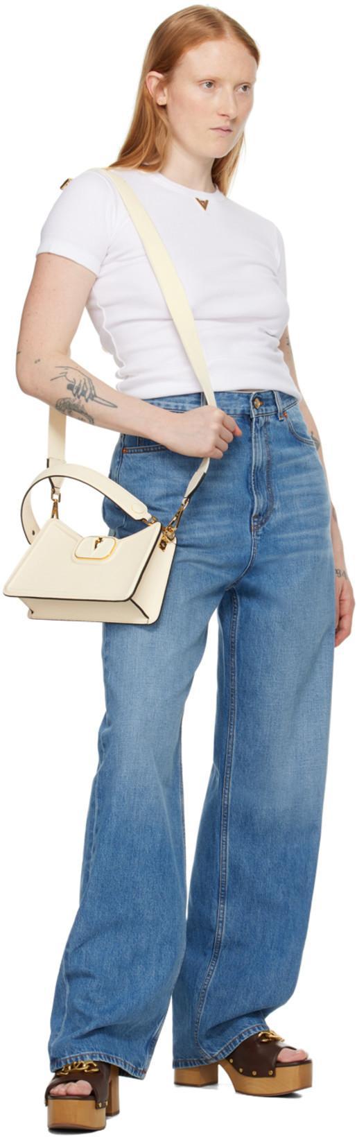 VALENTINO GARAVANI Vlogo 105 Leather Platform Sandal In Fondant