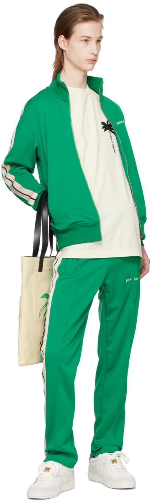 PALM ANGELS Classic Logo Track Jacket In Green