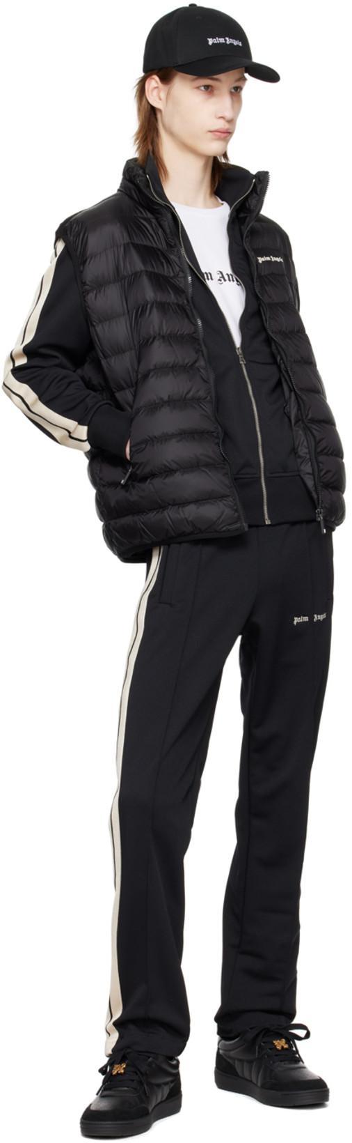 PALM ANGELS White Logo Print T-shirt In Gray