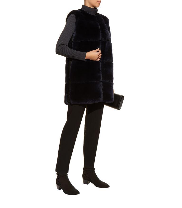 ST JOHN ‘diana' Flat Front Pressed Crease Straight Leg Pants In Black