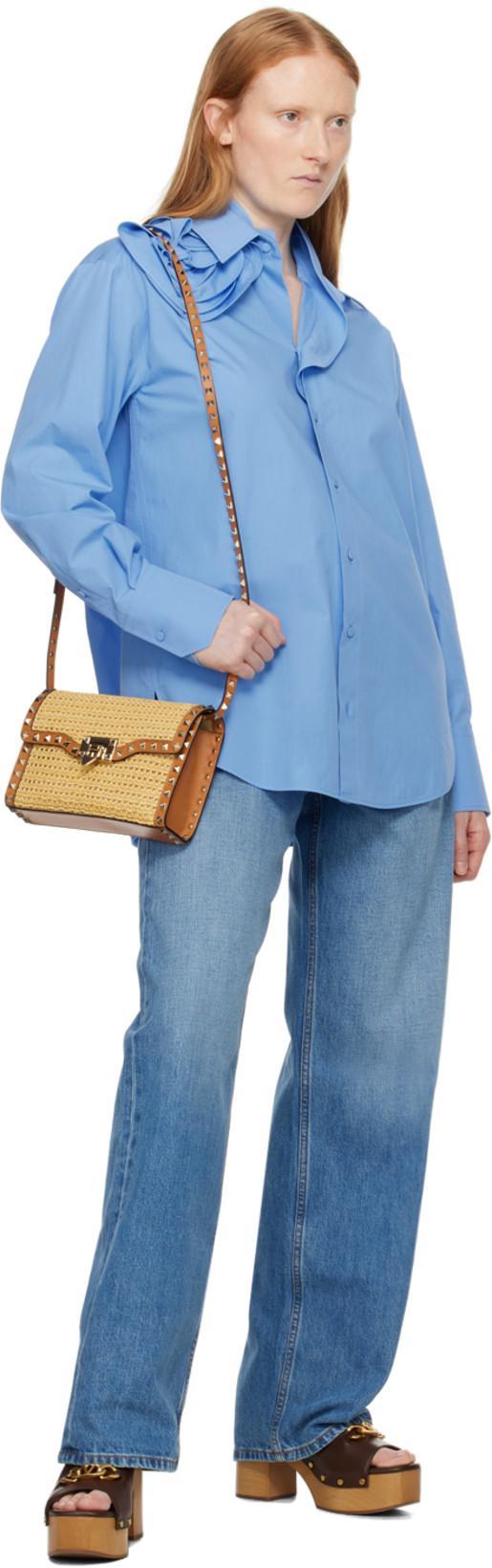 VALENTINO GARAVANI Vlogo 105 Leather Platform Sandal In Fondant