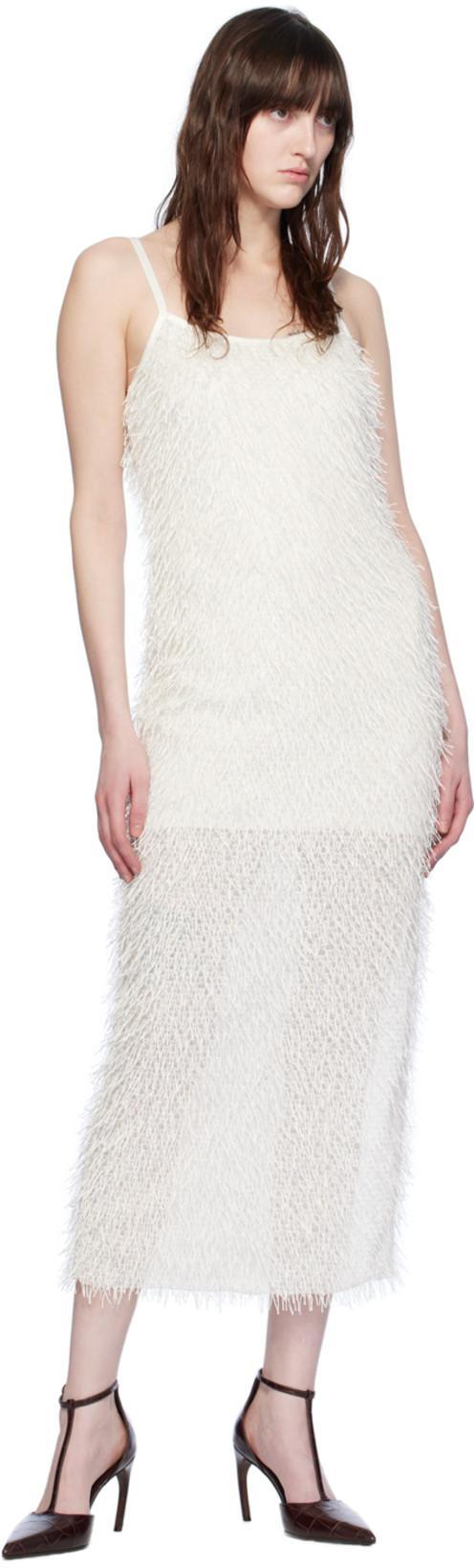 ELLEME Off-white Fringe Midi Dress