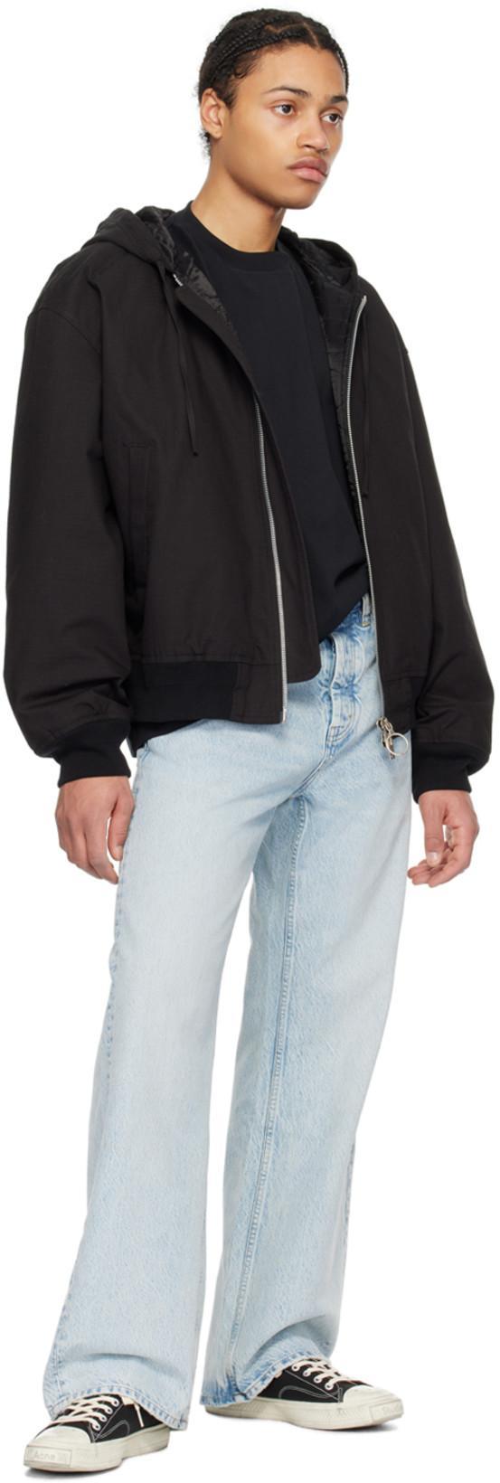 ACNE STUDIOS Black Padded Bomber Jacket In 900 Black