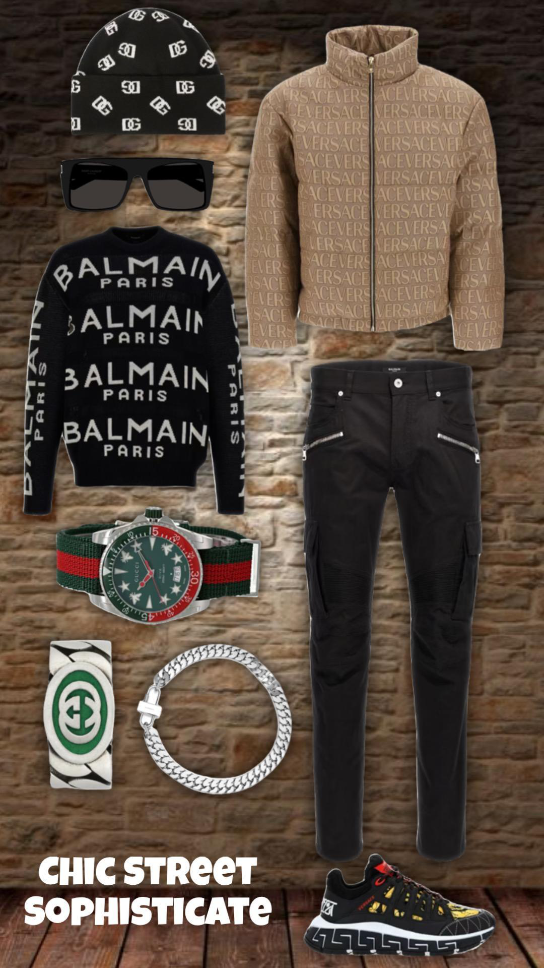 BALMAIN Dark Wash Tapered Fit Cargo Jeans 17cm In Black