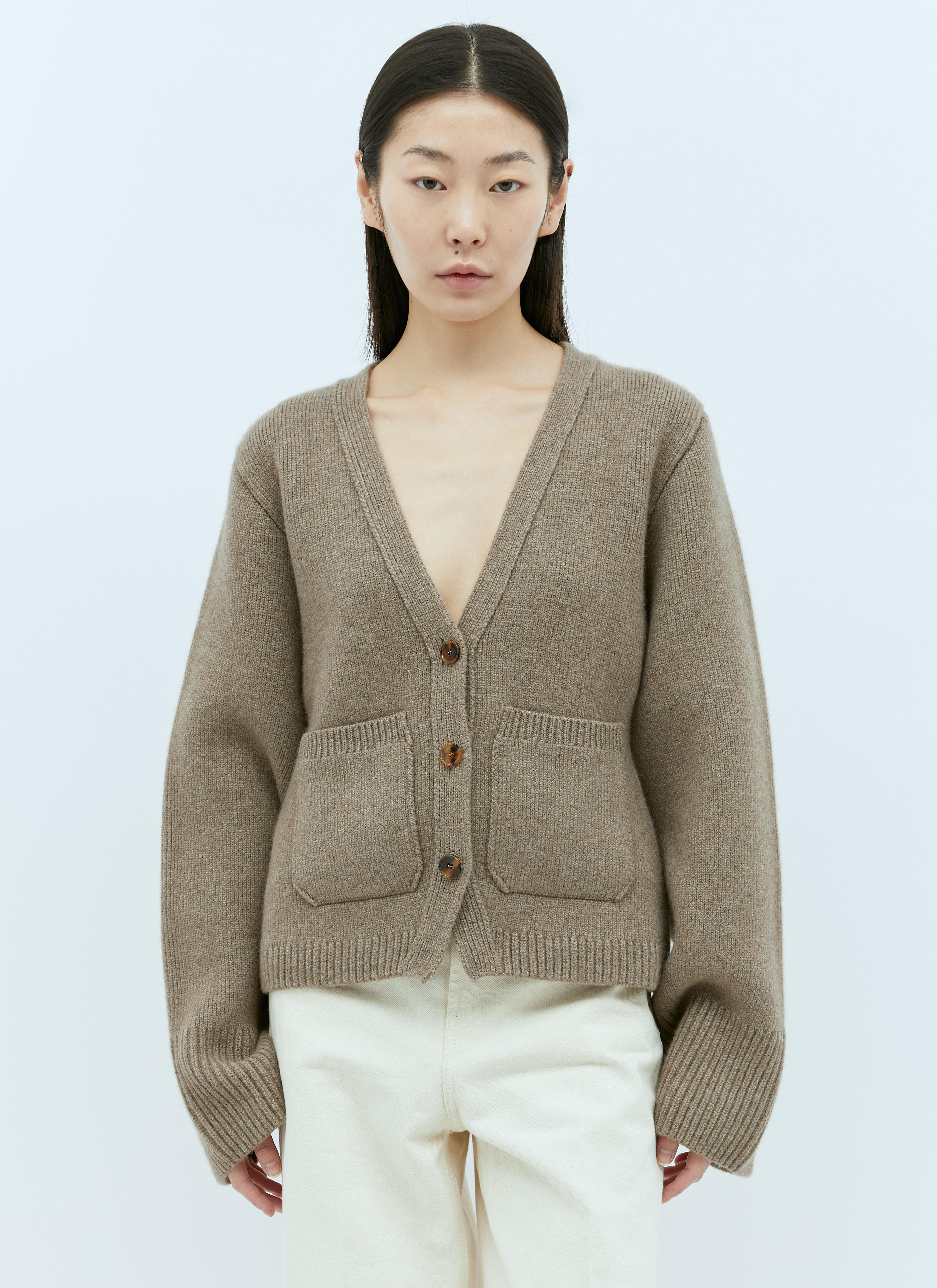 KHAITE Womens Barley Scarlet V-neck Cashmere Cardigan In Neutral