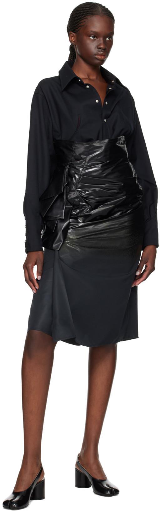 MAISON MARGIELA Bow-detail Pencil Midi Skirt In Black