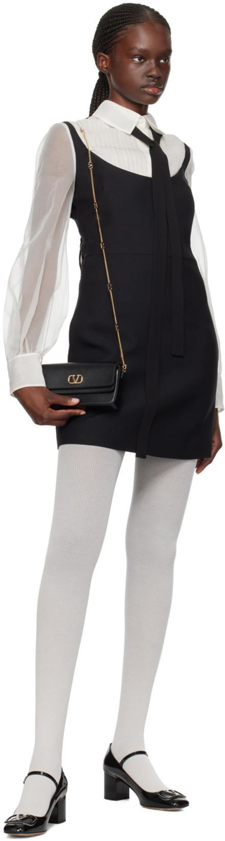 VALENTINO GARAVANI Black Leather Vlogo Signature Pumps