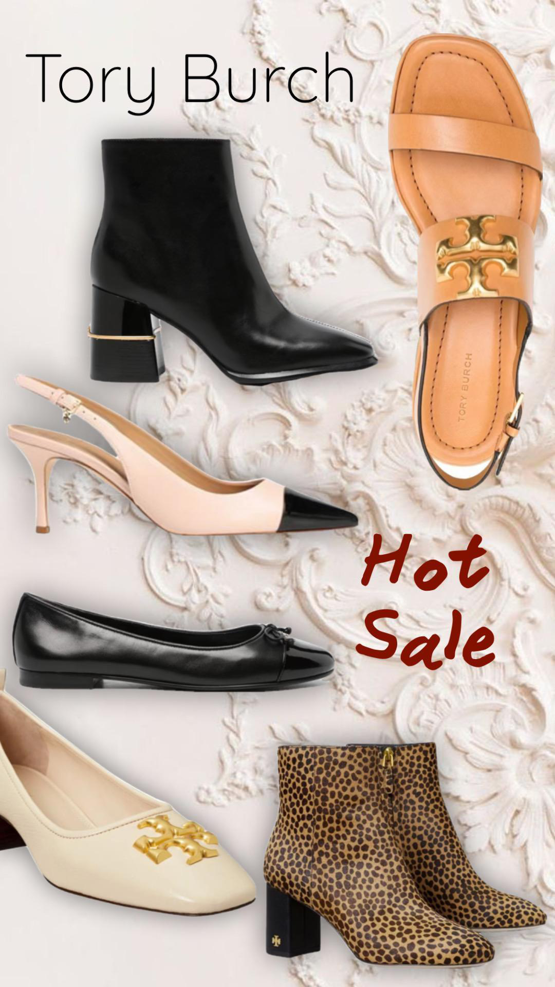 TORY BURCH Cap Toe Ballerinas In Black