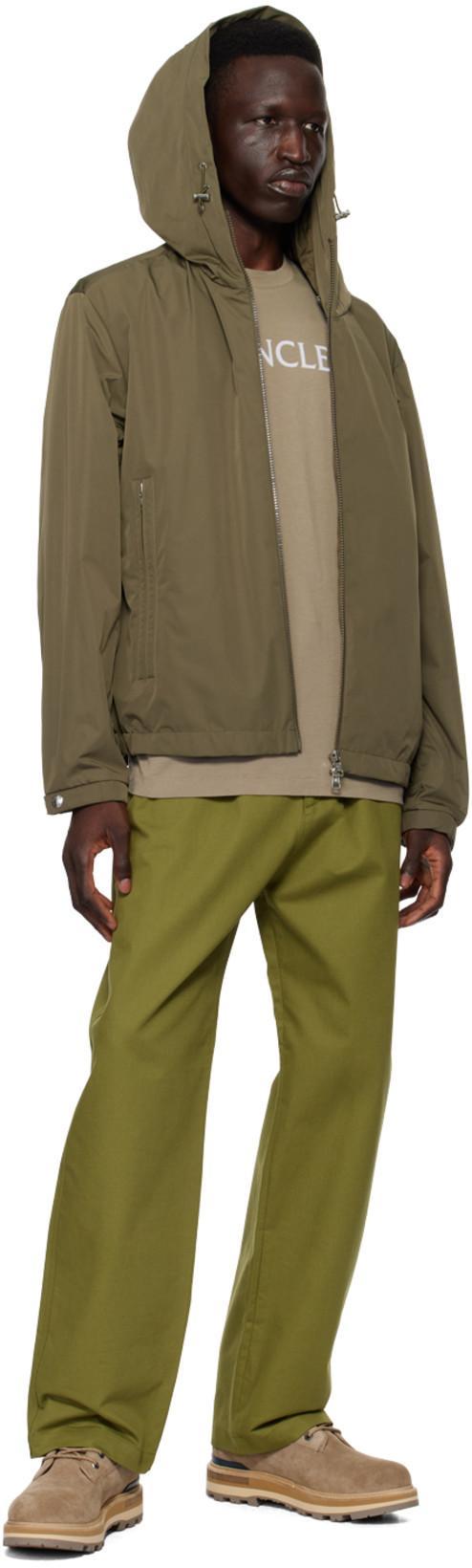 MONCLER Khaki Traversier Jacket In Dark Olive Green 823