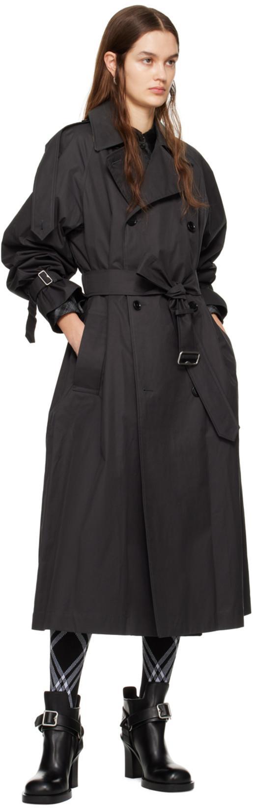 BURBERRY Check Print Wool-blend Tights In Black