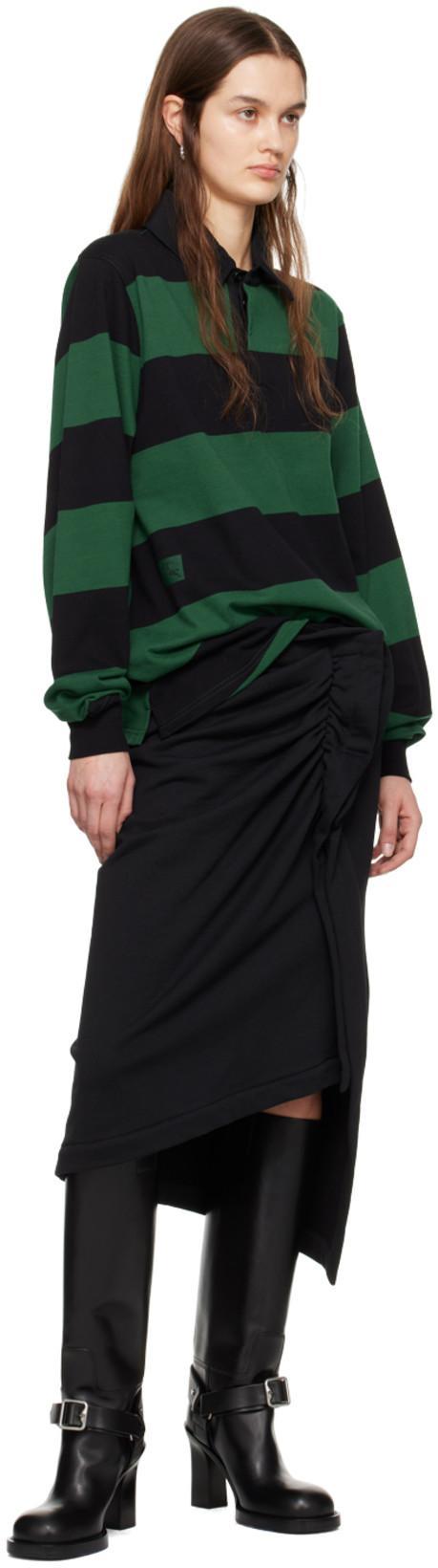 DRIES VAN NOTEN Black Skirt With Draping