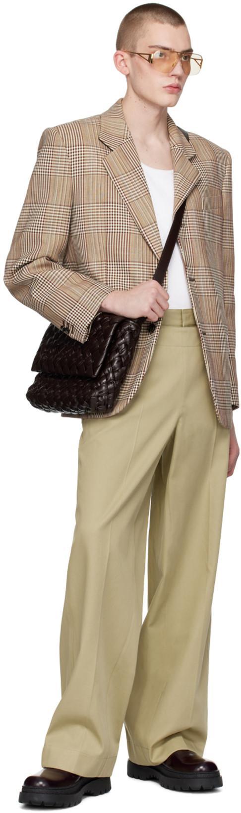 BOTTEGA VENETA Brown Rumple Messenger Bag In 2145-fondant-silver