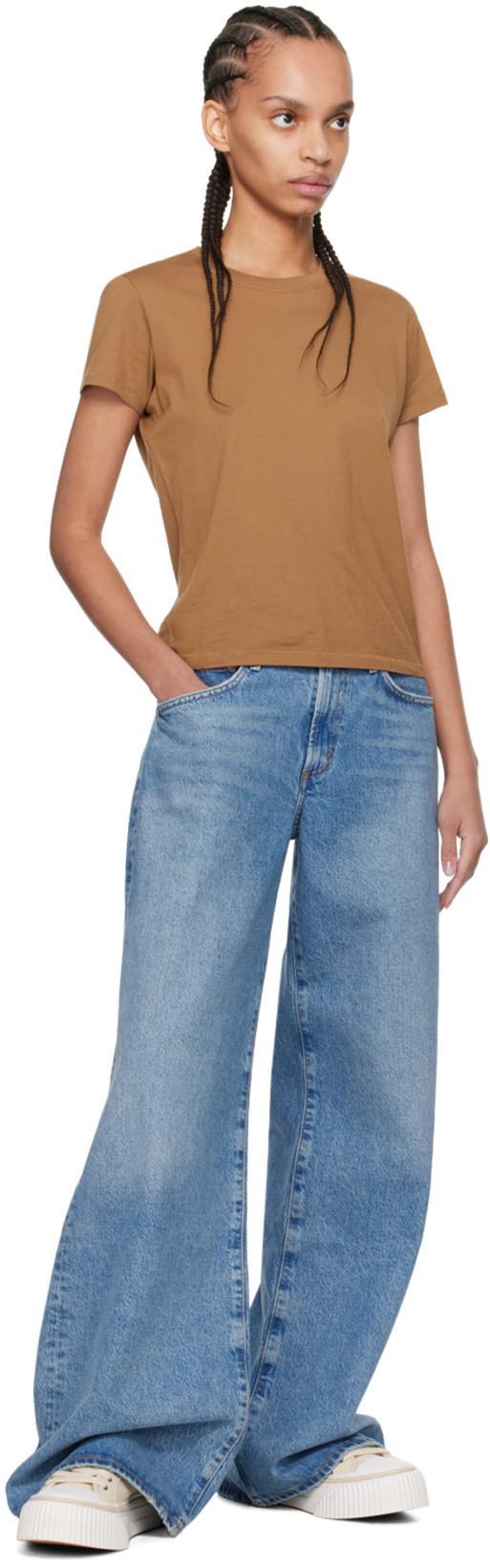AGOLDE Light Blue Straight Boyfriend Jeans In Denim