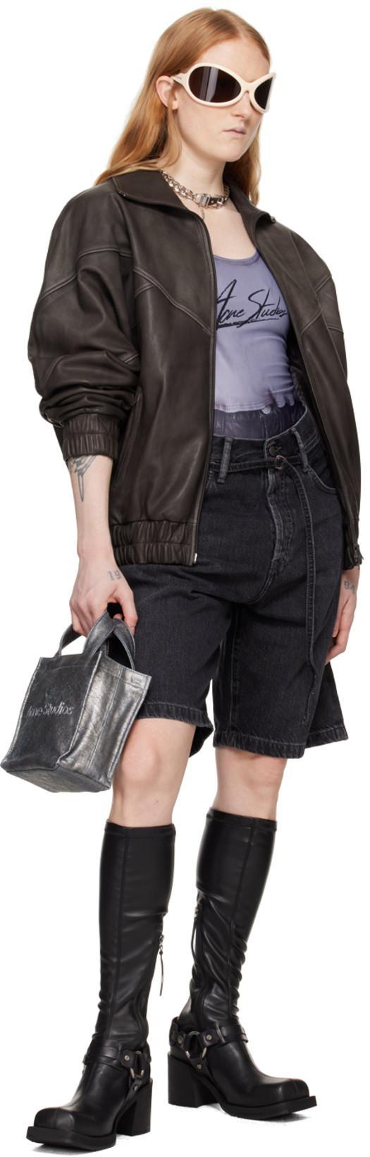 ACNE STUDIOS Bedruckter Badeanzug In Black Multicolor