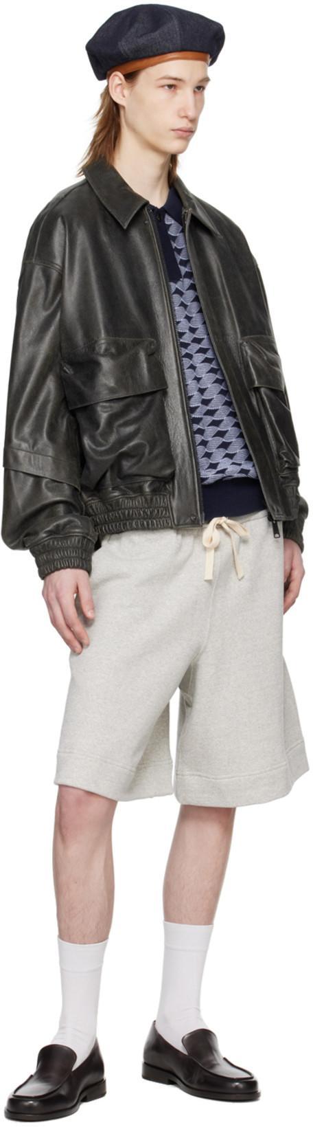 JIL SANDER Gray Drawstring Shorts In 052 Powder Green