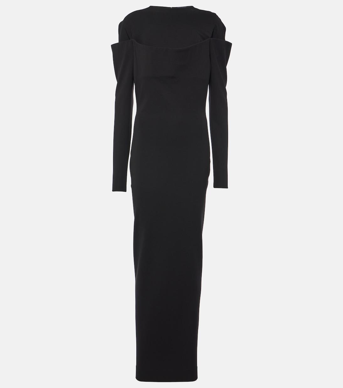 JACQUEMUS Sabre Cold-shoulder Dress In Black