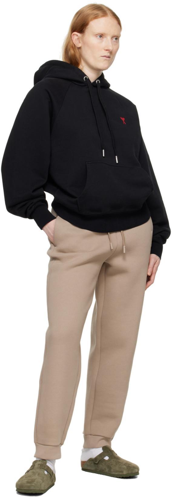 AMI ALEXANDRE MATTIUSSI Ami Black Cotton Hoodie