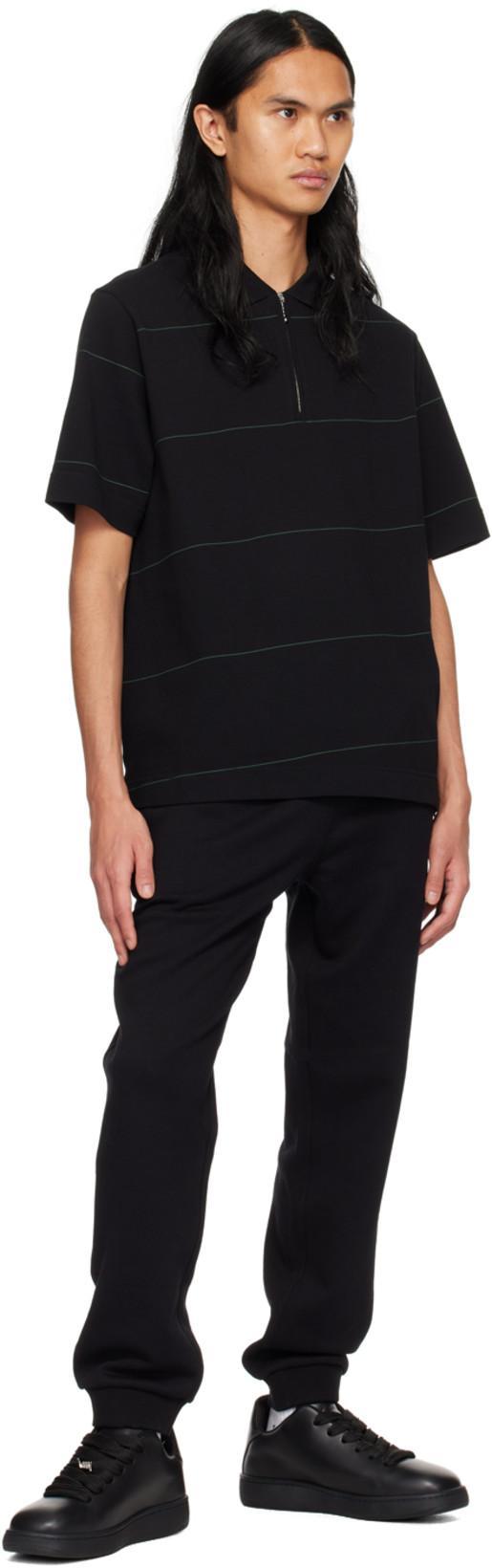 BURBERRY Black Sneakers With Textured Rubber Sole In Gray