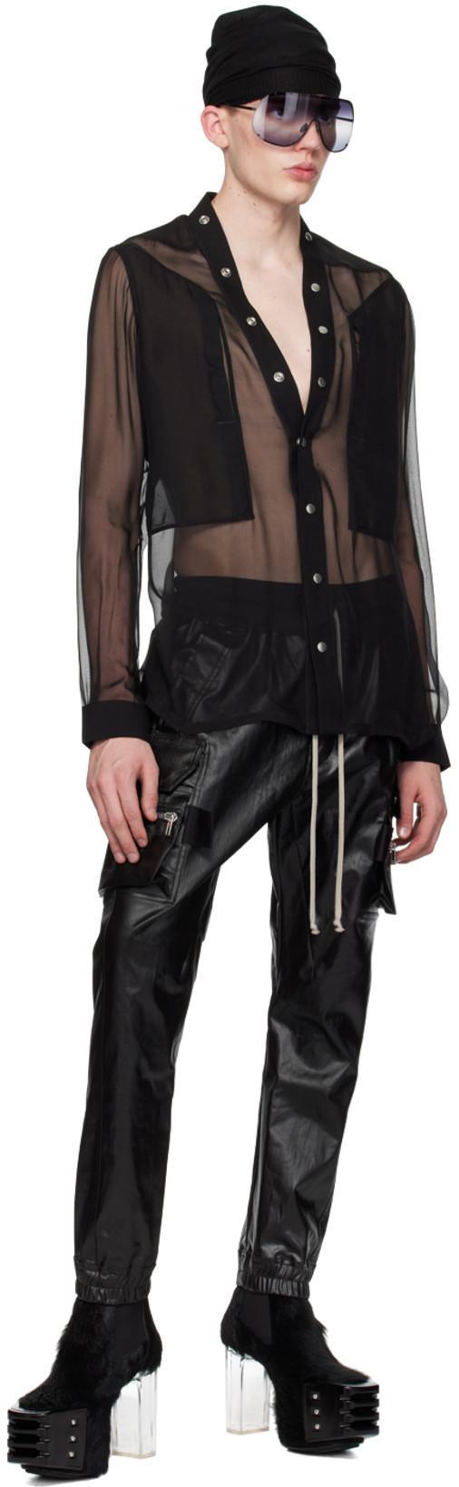 RICK OWENS Black Concordians Grilled Kiss 45 Chelsea Boots