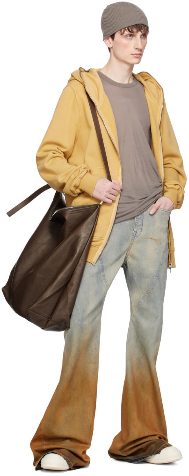 RICK OWENS Scarpe In Pelle Sneakers In Dust And Milk