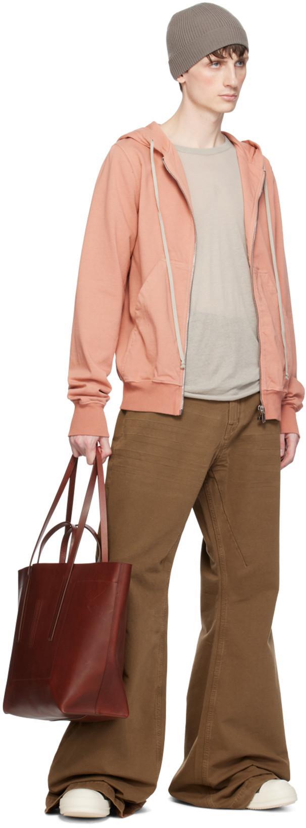 RICK OWENS Scarpe In Pelle Sneakers In Dust And Milk