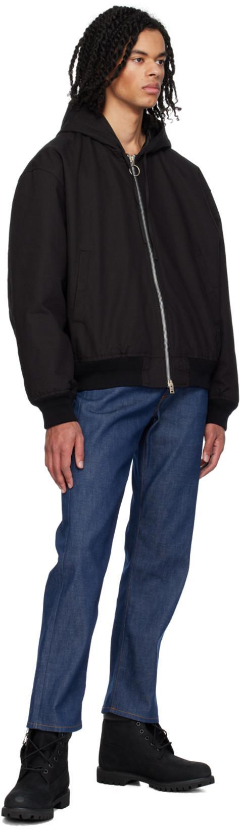 ACNE STUDIOS Black Padded Bomber Jacket In 900 Black