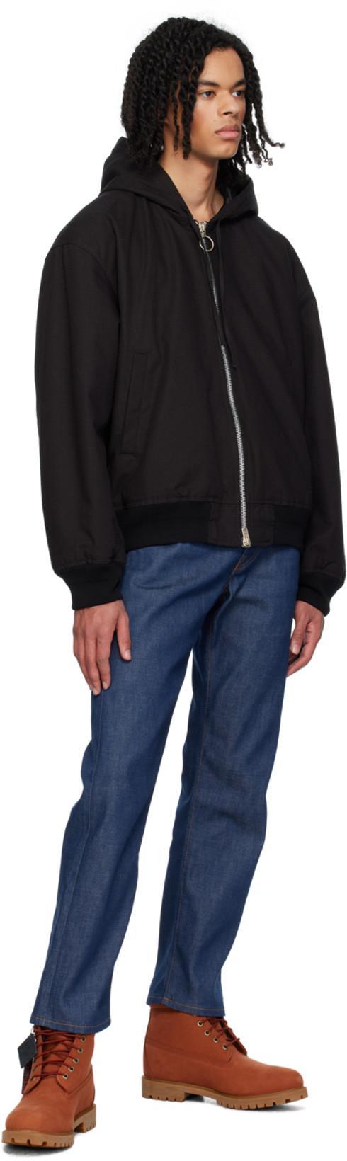 ACNE STUDIOS Black Padded Bomber Jacket In 900 Black