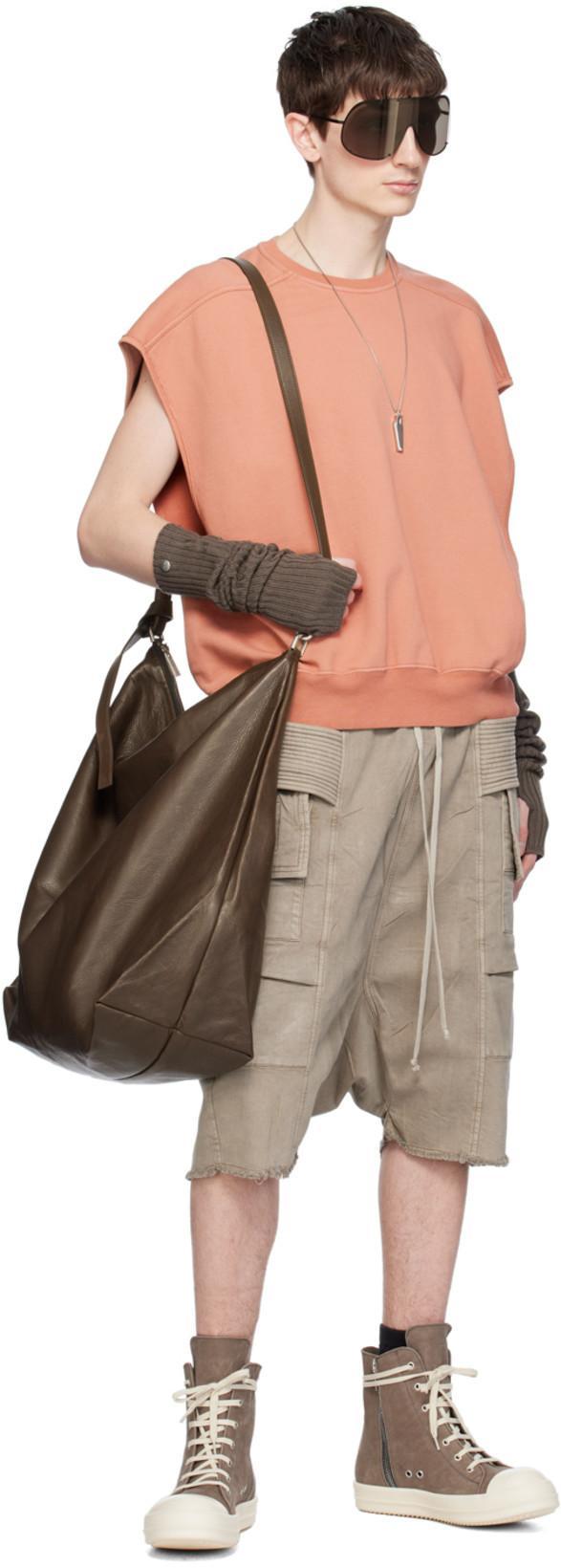 RICK OWENS Scarpe In Pelle Sneakers In Dust And Milk