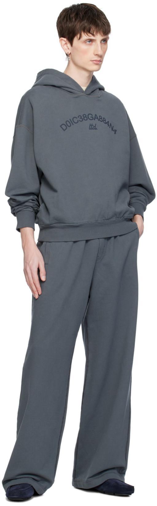 DOLCE & GABBANA Midnight Blue Suede Slip-ons In Multi