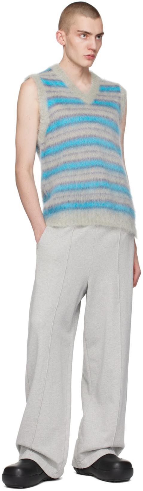 MARNI Iconic Brushed Mohair Blend Knit Vest In Titanium