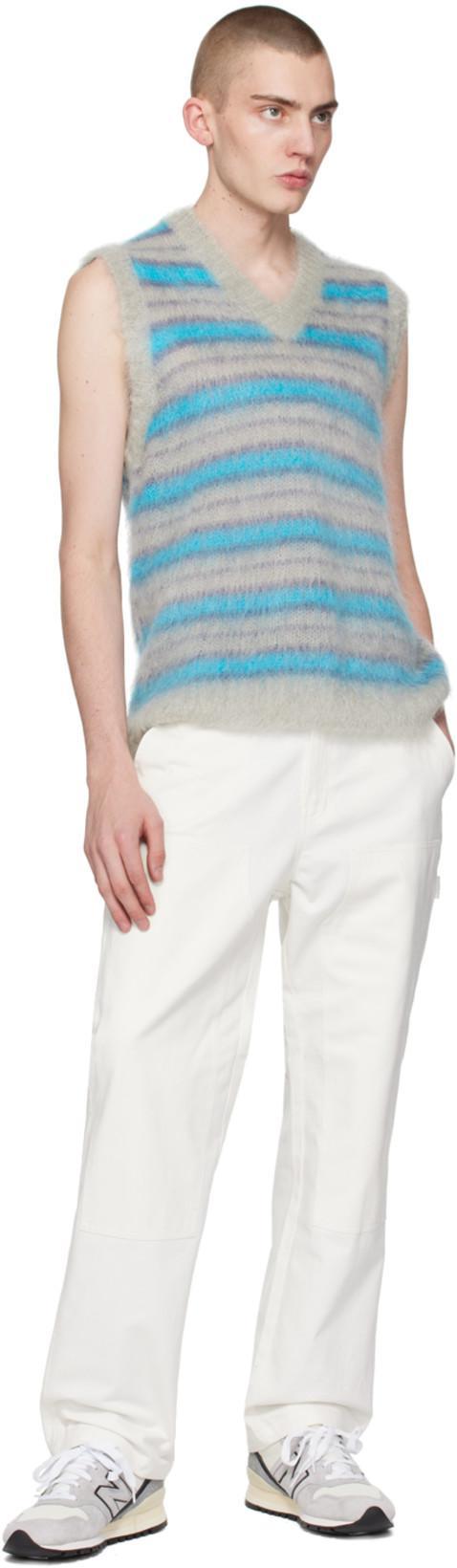 MARNI Iconic Brushed Mohair Blend Knit Vest In Titanium