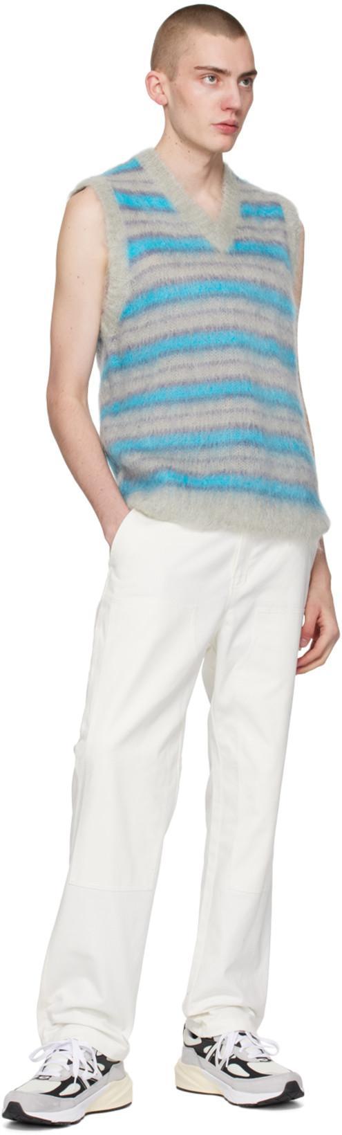 MARNI Iconic Brushed Mohair Blend Knit Vest In Titanium