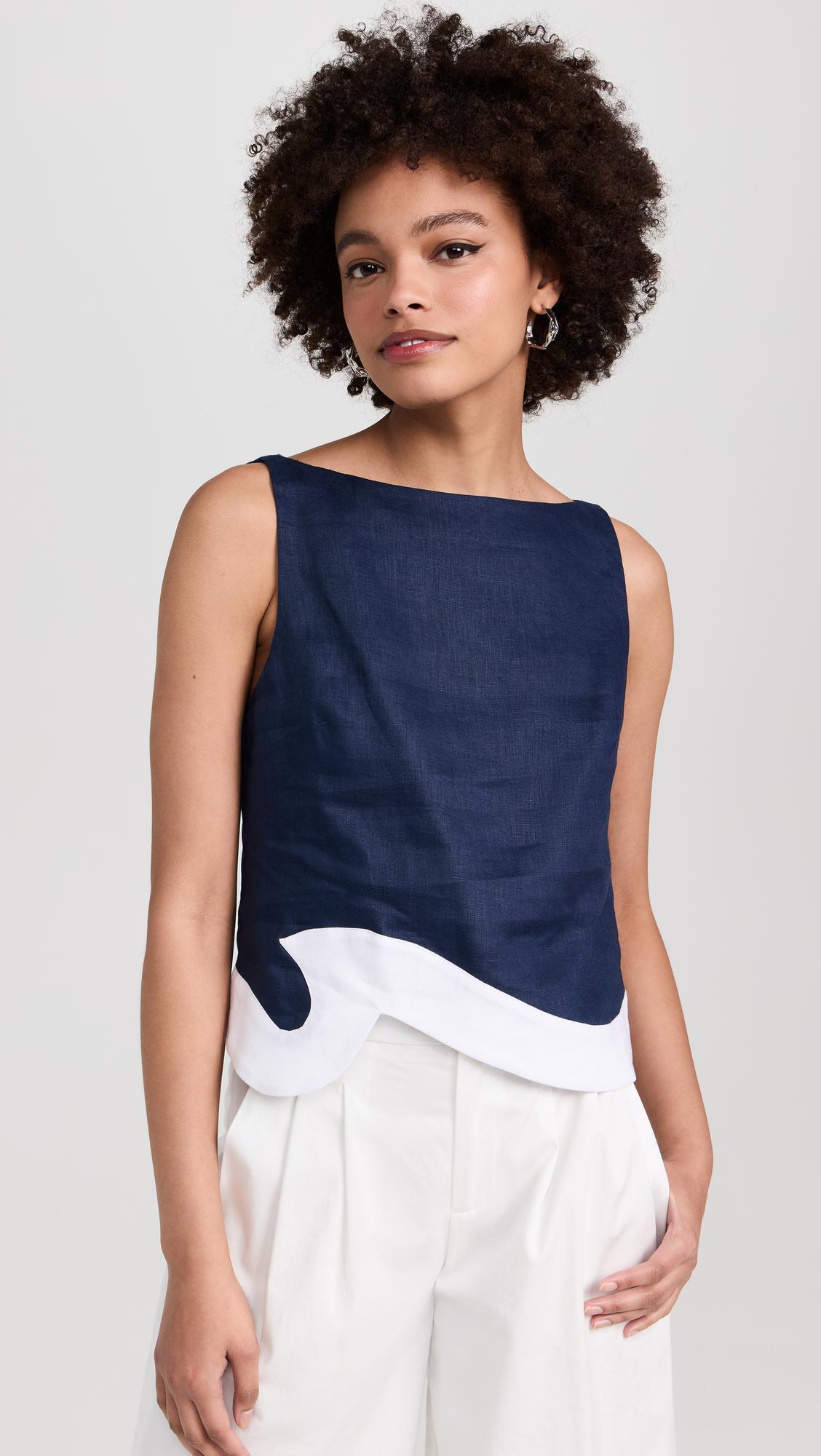 ROHE Rib Knit Tank Top In White