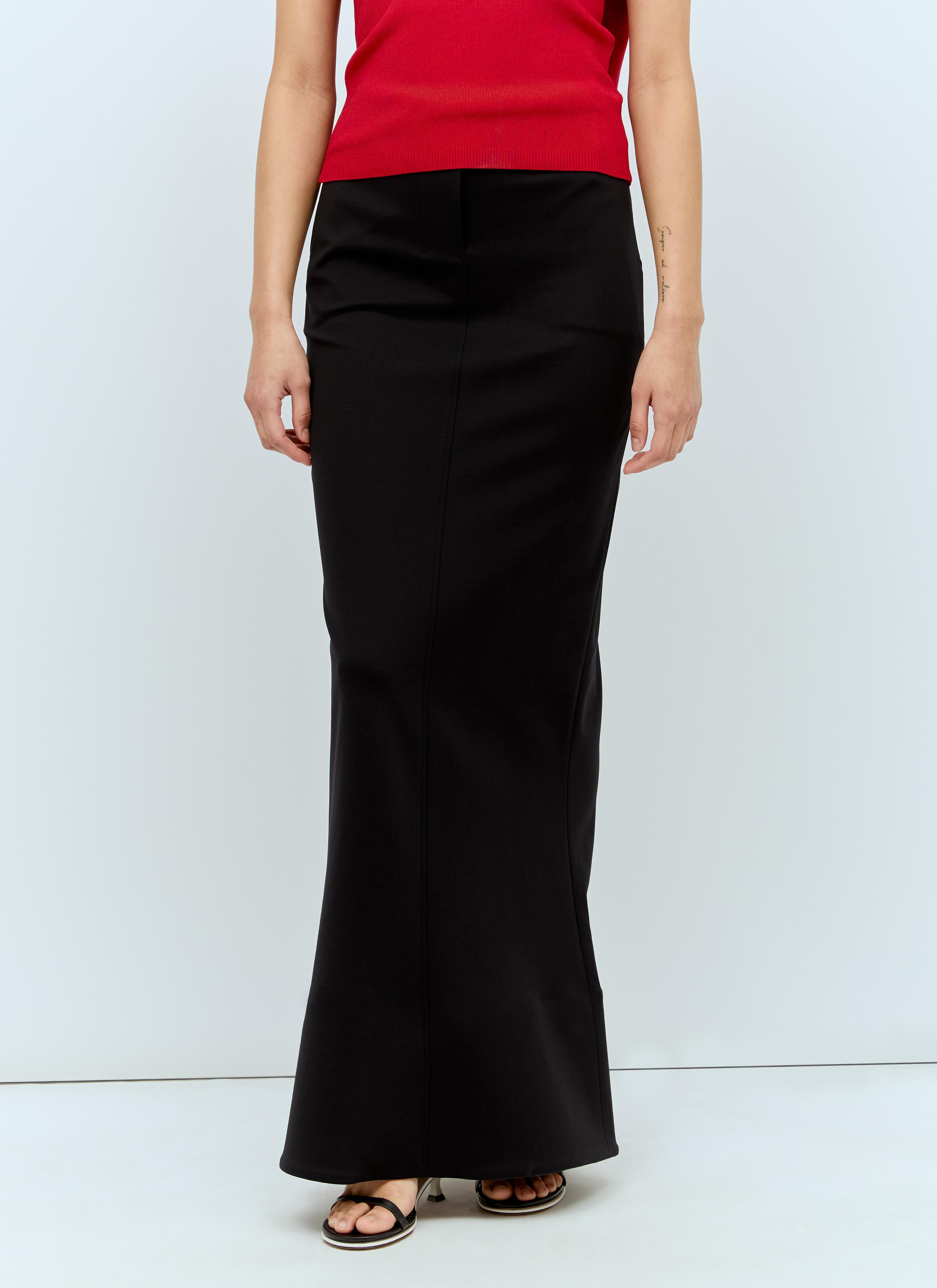 JACQUEMUS Peplo Long Skirt In Black