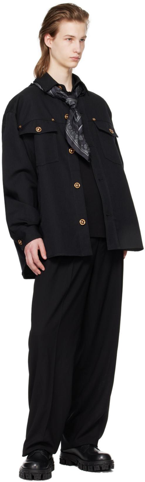 VERSACE 40mm Leather Belt In Kvo41-black-ver