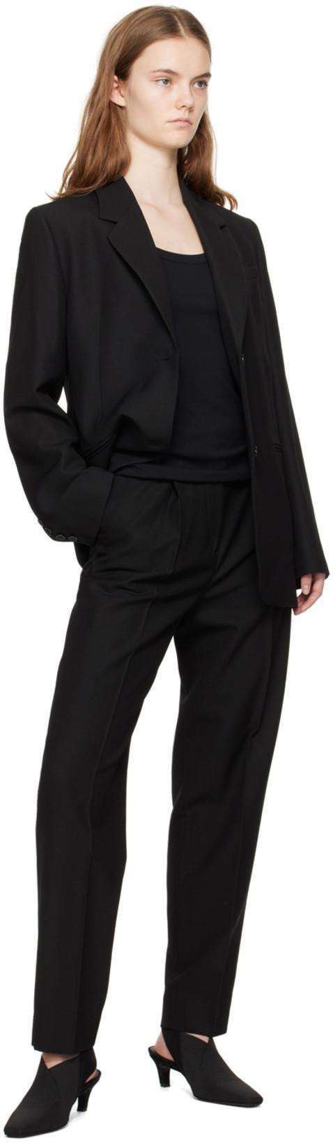 TOTÊME Single-breasted Tailored Suit Jacket In Black