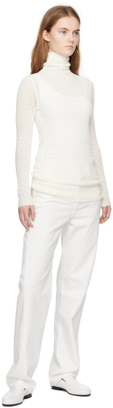 TOTÊME Toteme Women Croco Oval Loafers In White