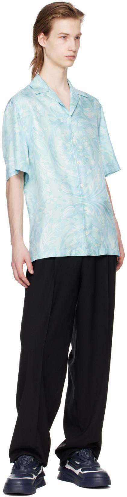 VERSACE Black Barocco Athena Mini Tote In Multicolor