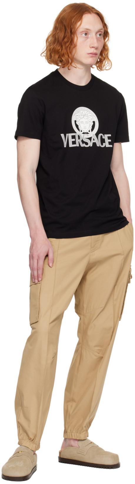 VERSACE Medusa Logo T-shirt In Black