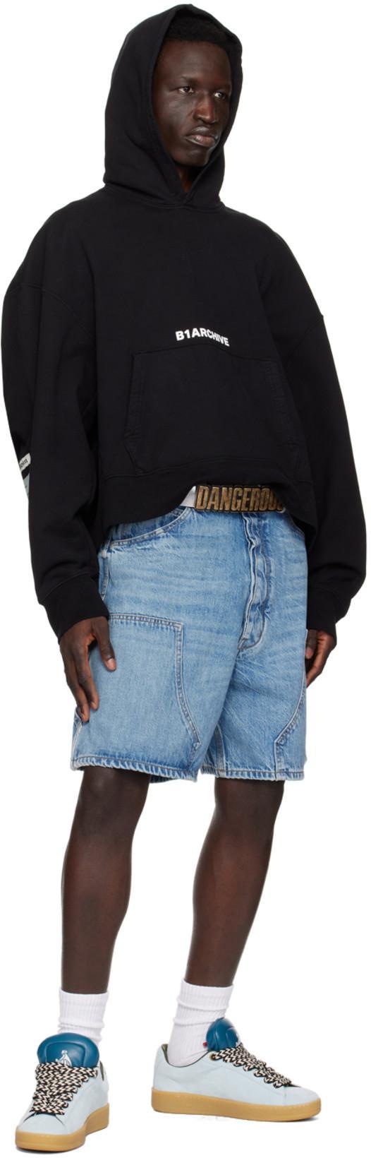 LANVIN X Future Hyper Curb Suede Sneakers In Blue