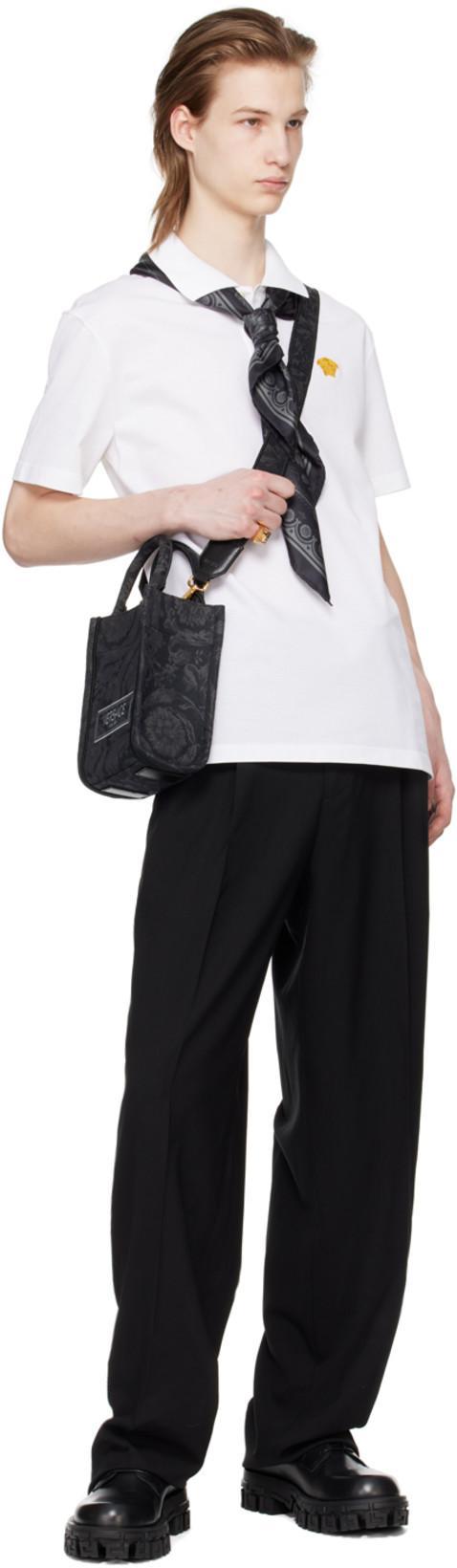 VERSACE Black Barocco Athena Mini Tote In Multicolor