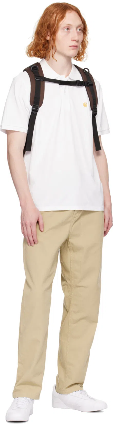 CARHARTT Wip Flint Cotton Trousers In Beige