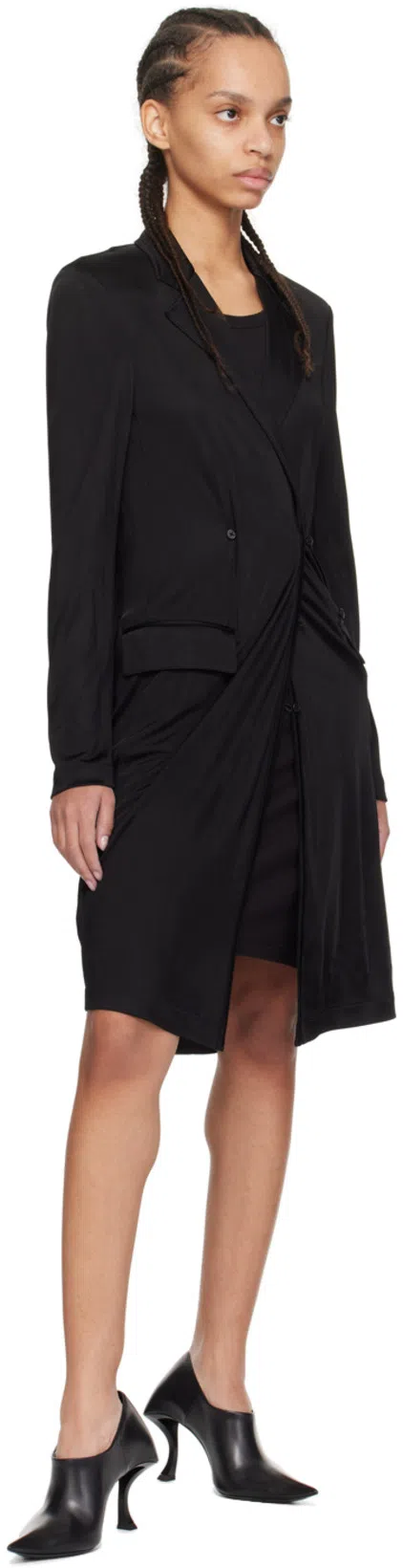 HELMUT LANG Fluid Classic Long Cardigan In Black