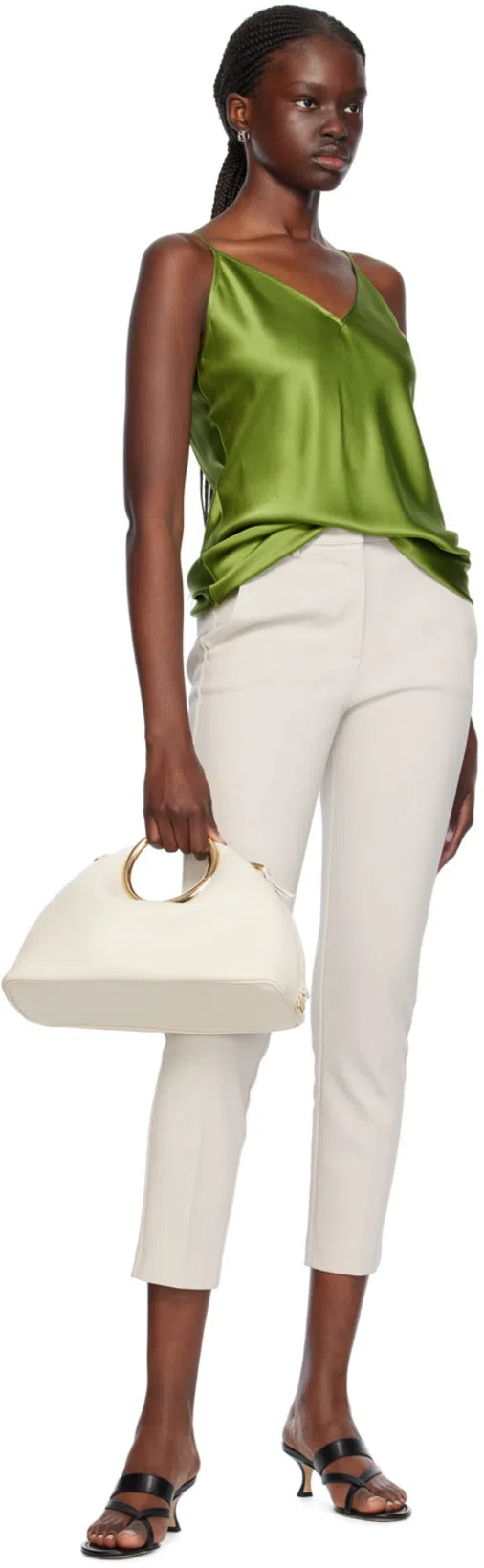 JACQUEMUS Le Calino Leather Tote Bag In White