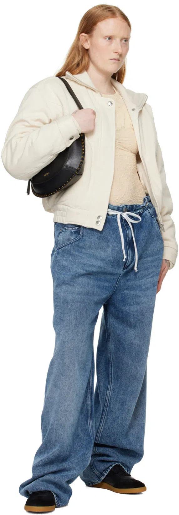 ISABEL MARANT Jordy Baggy Wide Leg In 30lu Light Blue