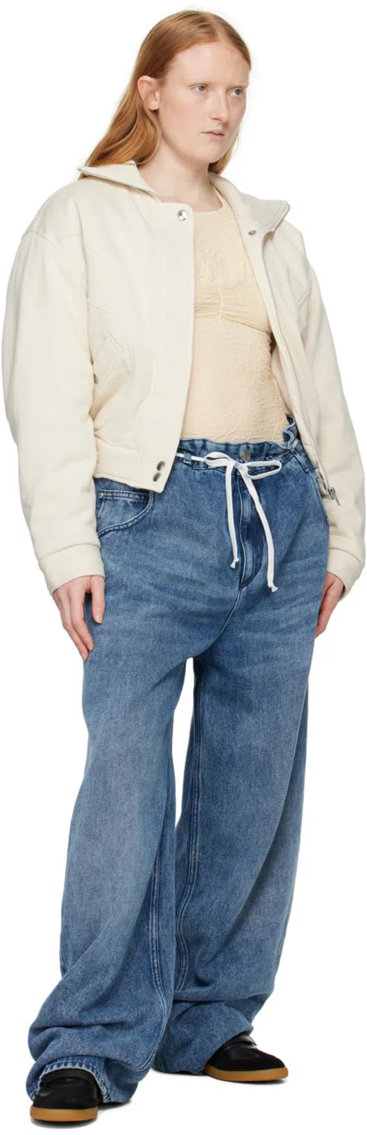 ISABEL MARANT Jordy Baggy Wide Leg In 30lu Light Blue