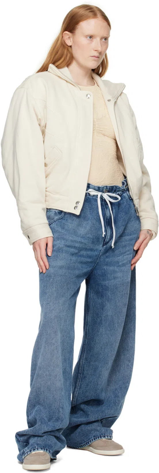 ISABEL MARANT Jordy Baggy Wide Leg In 30lu Light Blue